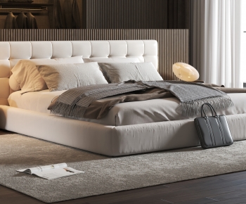 Modern Double Bed-ID:399629125