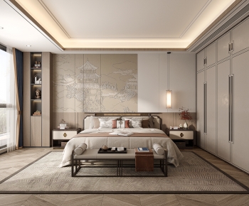 New Chinese Style Bedroom-ID:222204923