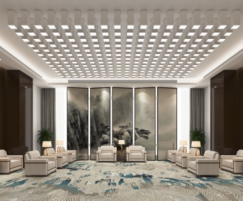 New Chinese Style Office Living Room-ID:476336005