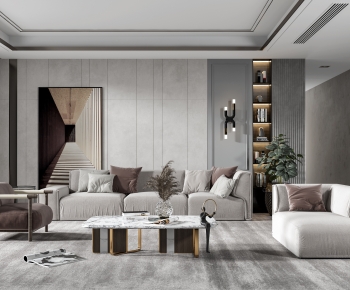 Modern A Living Room-ID:615281119