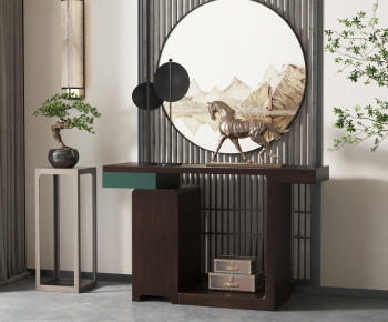 New Chinese Style Entrance Cabinet-ID:194035056