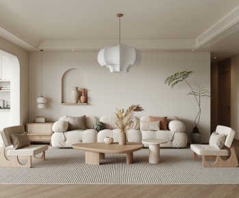 Wabi-sabi Style A Living Room-ID:397450926