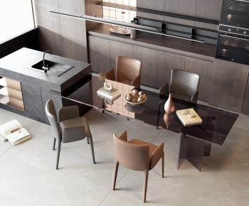Modern Dining Table And Chairs-ID:613488915