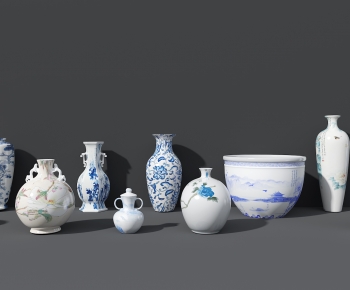 新中式陶瓷花瓶组合-ID:312561045