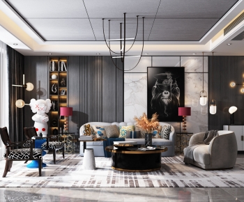 Post Modern Style A Living Room-ID:666261911