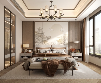 New Chinese Style Bedroom-ID:247674947
