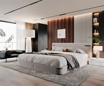 Modern Wabi-sabi Style Bedroom-ID:143220454