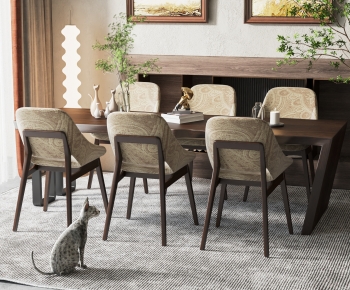 American Style Dining Table And Chairs-ID:593230726