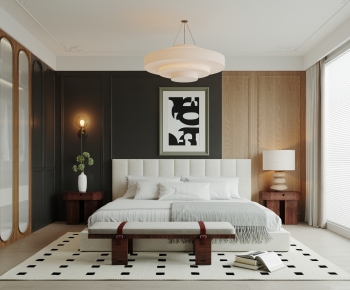 Wabi-sabi Style Bedroom-ID:850390919