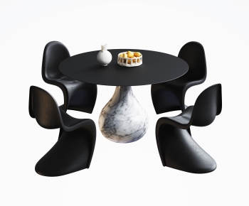 Modern Wabi-sabi Style Dining Table And Chairs-ID:911838057