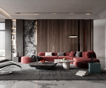 Modern Wabi-sabi Style A Living Room-ID:929955019