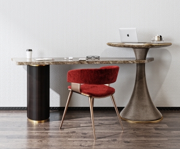 Modern Computer Desk And Chair-ID:120665074