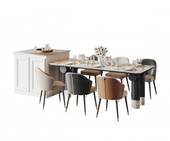 American Style Dining Table And Chairs-ID:841319088