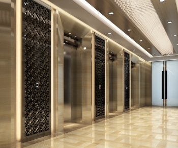 Modern Corridor/elevator Hall-ID:617631916