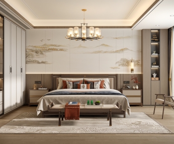 New Chinese Style Bedroom-ID:590120084