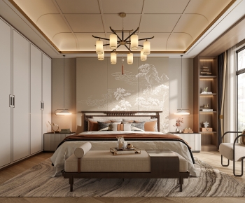 New Chinese Style Bedroom-ID:143090017