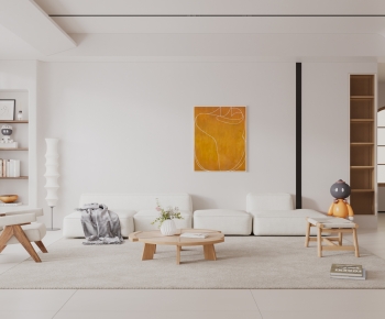 Modern Wabi-sabi Style A Living Room-ID:835995913