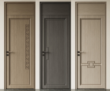 New Chinese Style Solid Wood Door-ID:296622996