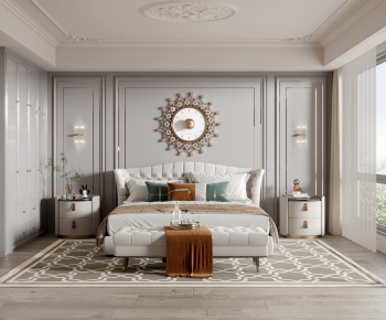 Simple European Style Bedroom-ID:854636919