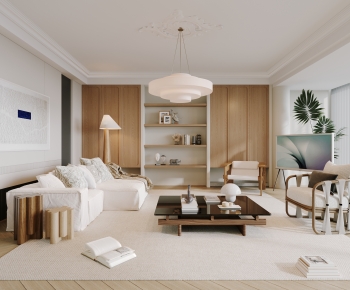 Modern Wabi-sabi Style A Living Room-ID:303277972