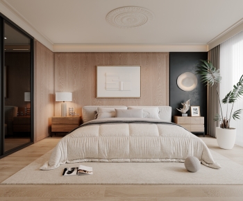 Wabi-sabi Style Bedroom-ID:810040955