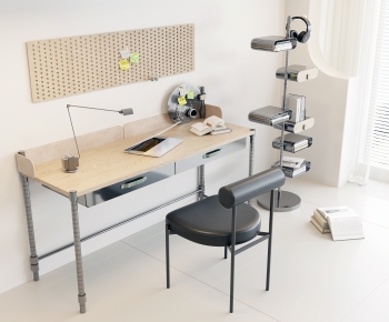 Modern Computer Desk And Chair-ID:331237089