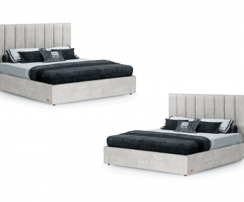 Modern Double Bed-ID:621278054