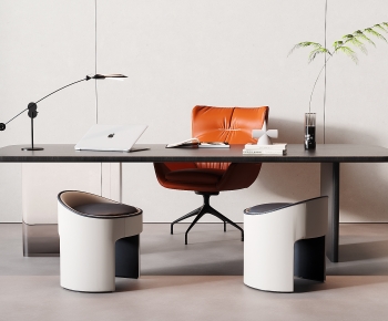 Modern Computer Desk And Chair-ID:228827001