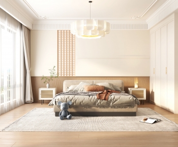 Modern French Style Bedroom-ID:631614923