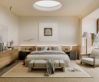 Modern Wabi-sabi Style Bedroom-ID:676275015