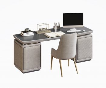Modern Computer Desk And Chair-ID:546938901