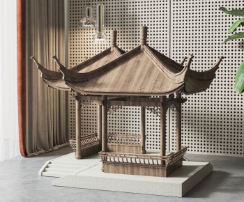 新中式凉亭雕塑摆件-ID:873256929