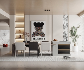 Modern Wabi-sabi Style Dining Room-ID:768160101