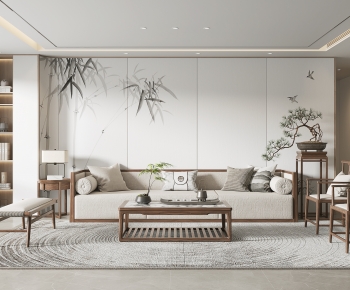 New Chinese Style A Living Room-ID:552916051