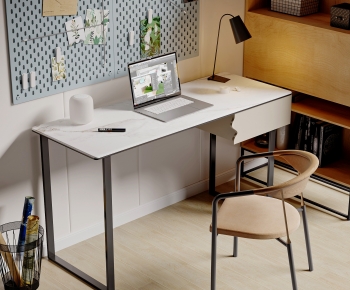 Modern Computer Desk And Chair-ID:832568886