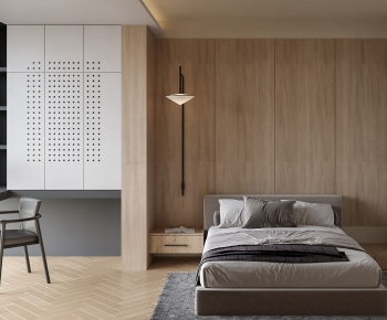 Modern Wabi-sabi Style Bedroom-ID:883739958