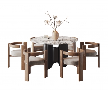 Wabi-sabi Style Dining Table And Chairs-ID:585823061