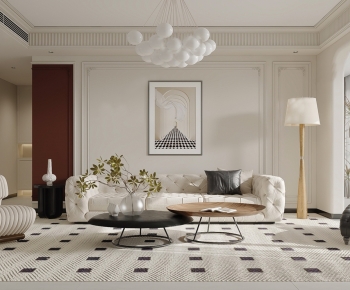 French Style A Living Room-ID:411495925