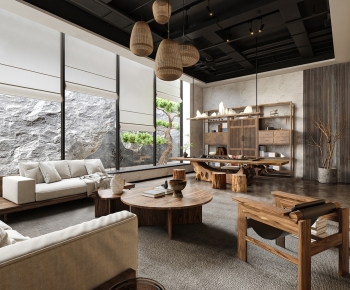 Wabi-sabi Style A Living Room-ID:485666046