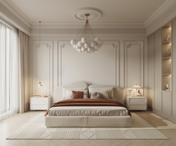 Modern French Style Bedroom-ID:728737122