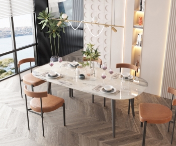 Modern Dining Table And Chairs-ID:819961074