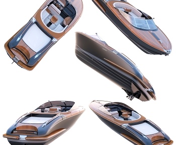 现代游艇快艇3D模型