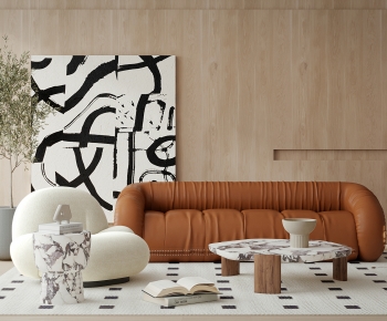 Modern Wabi-sabi Style Sofa Combination-ID:101938963