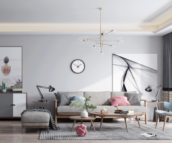 Nordic Style A Living Room-ID:445890464