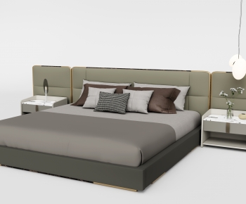 Modern Double Bed-ID:661701929