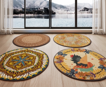 Modern Circular Carpet-ID:843801989