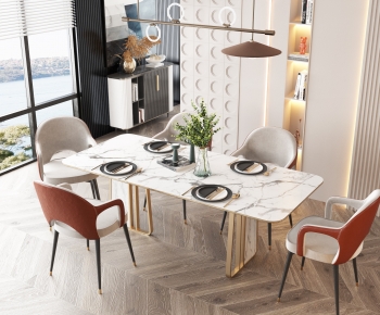 Modern Dining Table And Chairs-ID:828636882