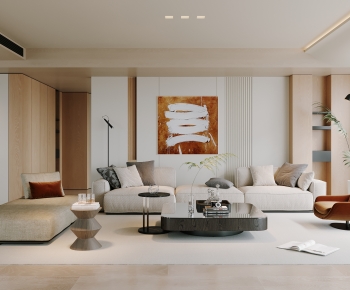 Modern Wabi-sabi Style A Living Room-ID:532126906