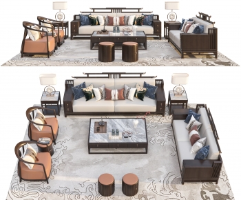 New Chinese Style Sofa Combination-ID:472706088