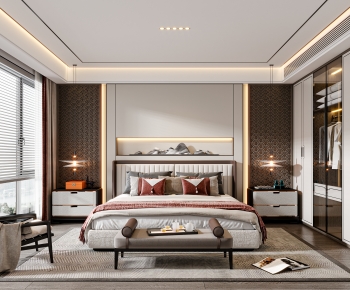 New Chinese Style Bedroom-ID:391516923